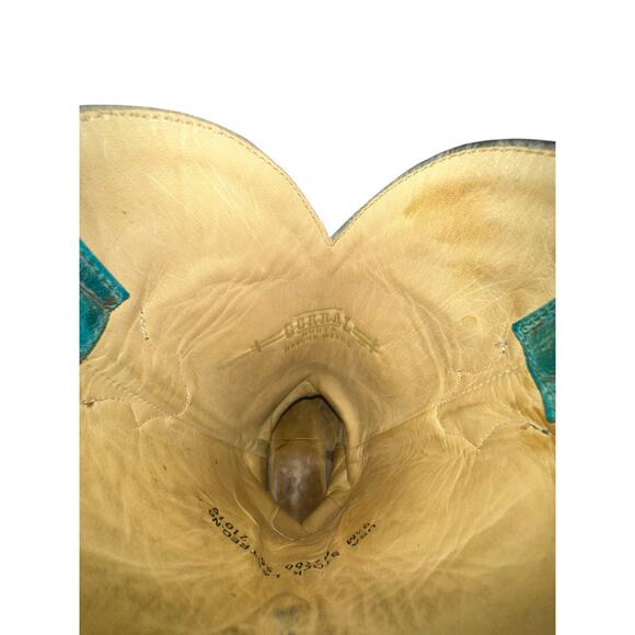 Corral Womens Snip Toe Boots R2266 Gray Turquoise With Glitter Inlay Size 9.5 M - Picture 10 of 11